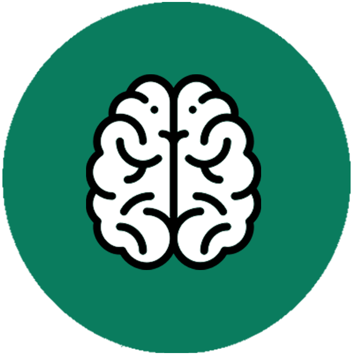 pictogramme télémédecine Cocoveto cerveau sur fond vert elevage connaissances